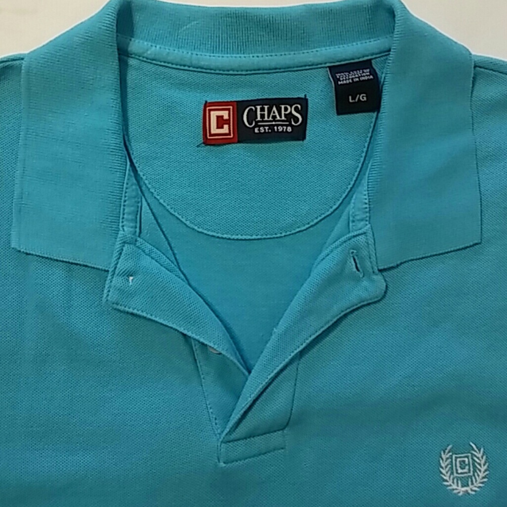 Chaps By Ralph Lauren Men's Large Polo Shirt Blue